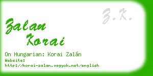 zalan korai business card